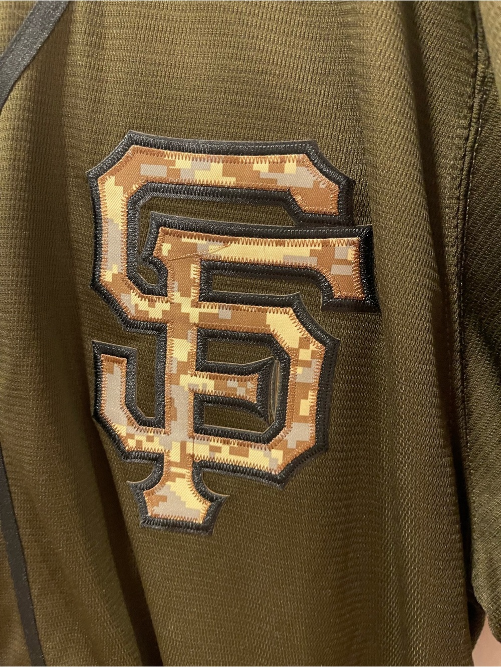 Majestic Men’s San Francisco Giants Olive # 12 Panik Baseball Jersey Size XXXL - Picture 3 of 10